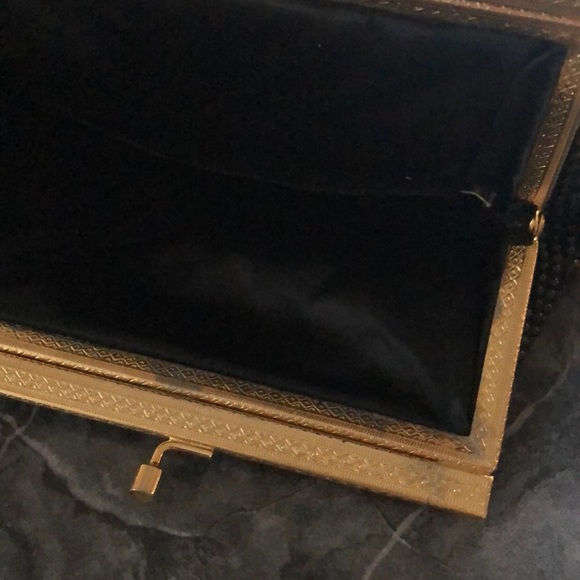 Mid Century Enameled Beaded Clutch Purse - Picture 5 of 5